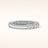 1.83 TCW Round Shaped Moissanite Half Eternity Wedding Band
