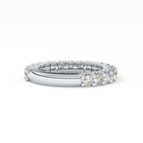 Half Eternity Wedding Band with 1.83 TCW Round Cut Moissanite – Yellow, White, or Rose Gold