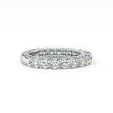 Half Eternity Wedding Band with 1.83 TCW Round Cut Moissanite – Yellow, White, or Rose Gold