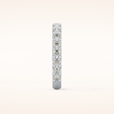 1.83 TCW Round Shaped Moissanite Half Eternity Wedding Band