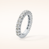 1.83 TCW Round Shaped Moissanite Half Eternity Wedding Band