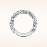 1.83 TCW Round Shaped Moissanite Half Eternity Wedding Band