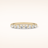 0.47 TCW Round Shaped Moissanite Half Eternity Wedding Band