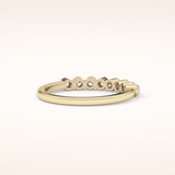 0.47 TCW Round Shaped Moissanite Half Eternity Wedding Band