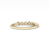 Half Eternity Wedding Band with 0.47 TCW Round Cut Moissanite – Yellow, White, or Rose Gold