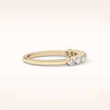 0.47 TCW Round Shaped Moissanite Half Eternity Wedding Band