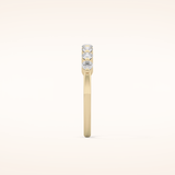 0.47 TCW Round Shaped Moissanite Half Eternity Wedding Band