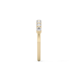 Half Eternity Wedding Band with 0.47 TCW Round Cut Moissanite – Yellow, White, or Rose Gold