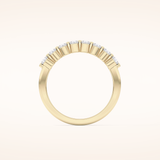 0.47 TCW Round Shaped Moissanite Half Eternity Wedding Band