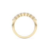 Half Eternity Wedding Band with 0.47 TCW Round Cut Moissanite – Yellow, White, or Rose Gold