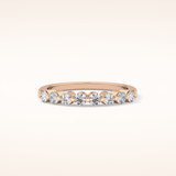 0.47 TCW Round Shaped Moissanite Half Eternity Wedding Band