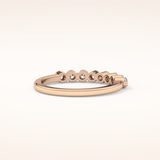0.47 TCW Round Shaped Moissanite Half Eternity Wedding Band