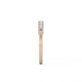 Half Eternity Wedding Band with 0.47 TCW Round Cut Moissanite – Yellow, White, or Rose Gold