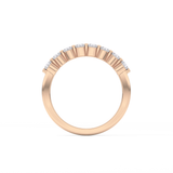 Half Eternity Wedding Band with 0.47 TCW Round Cut Moissanite – Yellow, White, or Rose Gold