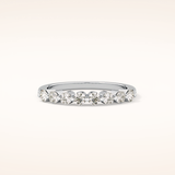 0.47 TCW Round Shaped Moissanite Half Eternity Wedding Band
