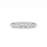 Half Eternity Wedding Band with 0.47 TCW Round Cut Moissanite – Yellow, White, or Rose Gold