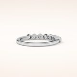 0.47 TCW Round Shaped Moissanite Half Eternity Wedding Band