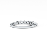 Half Eternity Wedding Band with 0.47 TCW Round Cut Moissanite – Yellow, White, or Rose Gold