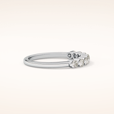 0.47 TCW Round Shaped Moissanite Half Eternity Wedding Band