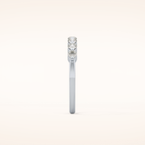 0.47 TCW Round Shaped Moissanite Half Eternity Wedding Band
