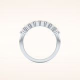 0.47 TCW Round Shaped Moissanite Half Eternity Wedding Band
