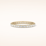 0.59 TCW Round Shaped Moissanite Full Eternity Wedding Band