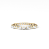 Full Eternity Wedding Band with 0.59 TCW Round Cut Moissanite – Yellow, White, or Rose Gold