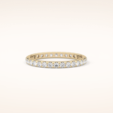 0.59 TCW Round Shaped Moissanite Full Eternity Wedding Band