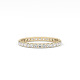 Full Eternity Wedding Band with 0.59 TCW Round Cut Moissanite – Yellow, White, or Rose Gold