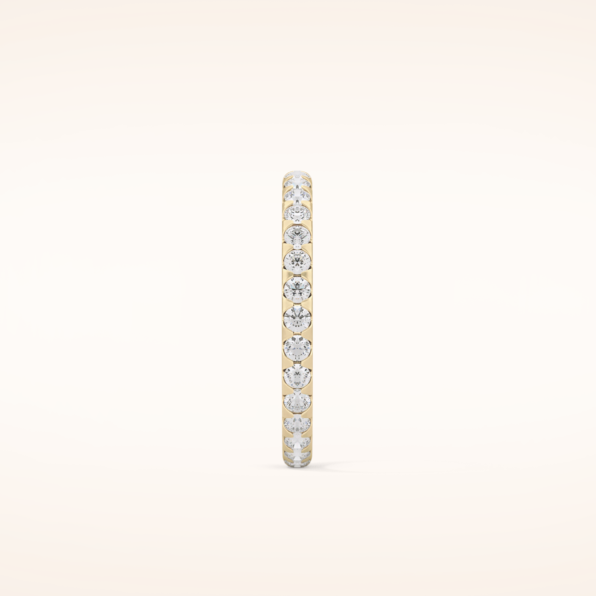 0.59 TCW Round Shaped Moissanite Full Eternity Wedding Band