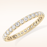 0.59 TCW Round Shaped Moissanite Full Eternity Wedding Band
