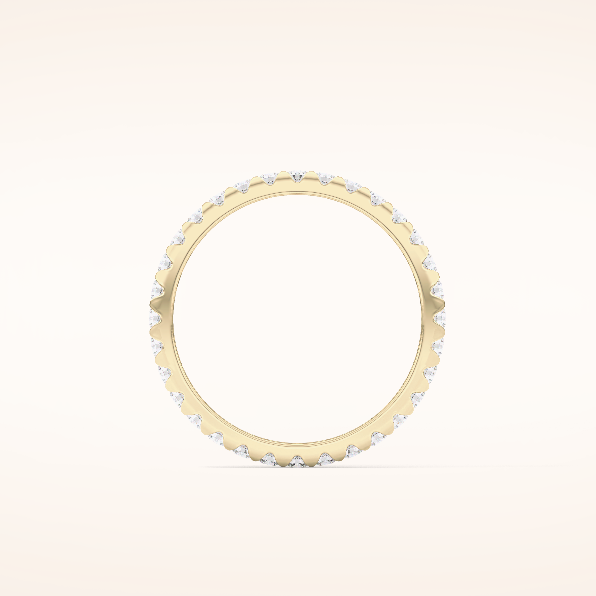 0.59 TCW Round Shaped Moissanite Full Eternity Wedding Band