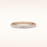 0.59 TCW Round Shaped Moissanite Full Eternity Wedding Band