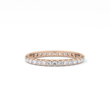 Full Eternity Wedding Band with 0.59 TCW Round Cut Moissanite – Yellow, White, or Rose Gold