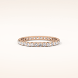 0.59 TCW Round Shaped Moissanite Full Eternity Wedding Band