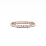 Full Eternity Wedding Band with 0.59 TCW Round Cut Moissanite – Yellow, White, or Rose Gold