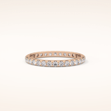 0.59 TCW Round Shaped Moissanite Full Eternity Wedding Band
