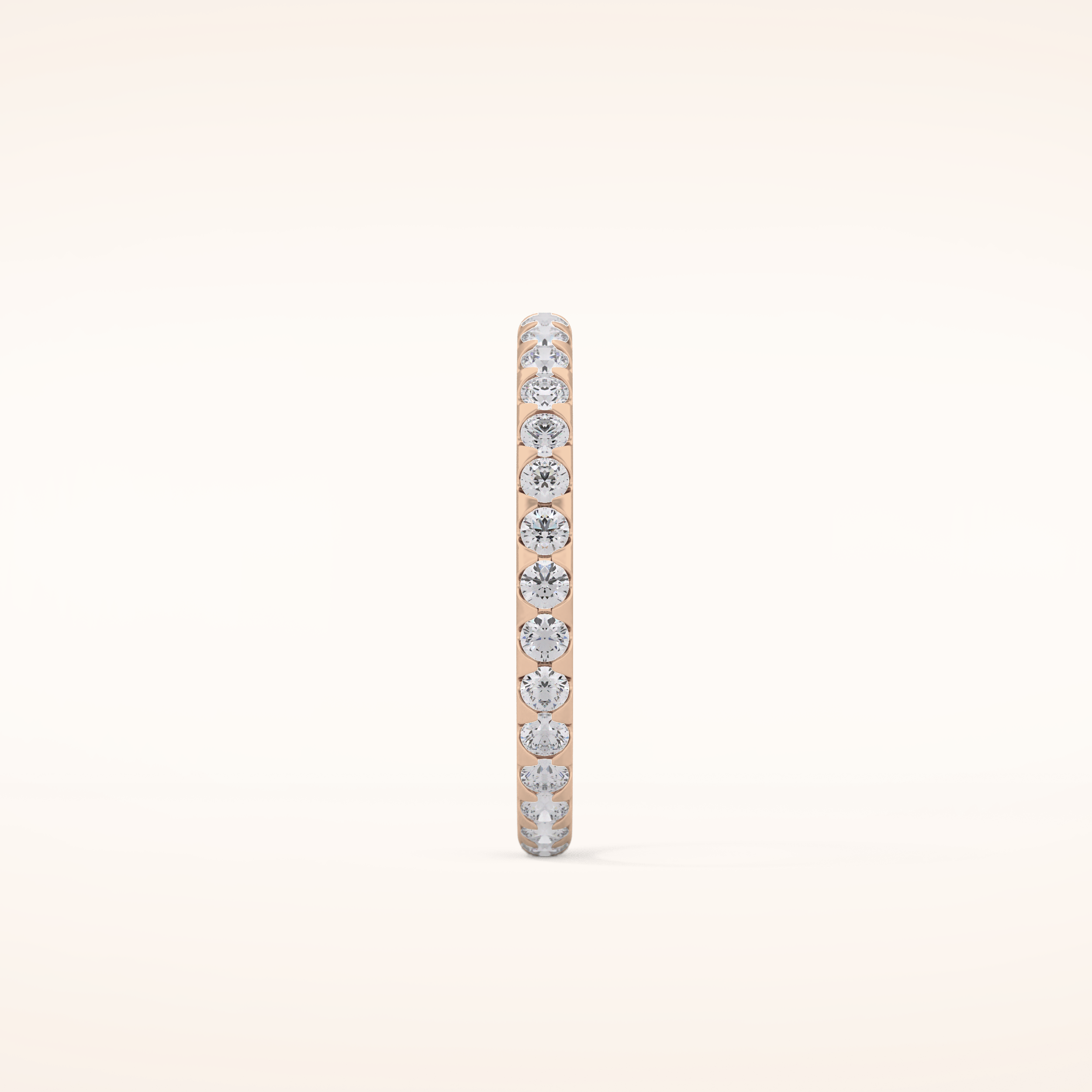 0.59 TCW Round Shaped Moissanite Full Eternity Wedding Band