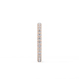 Full Eternity Wedding Band with 0.59 TCW Round Cut Moissanite – Yellow, White, or Rose Gold