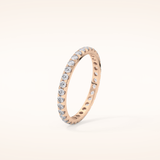 0.59 TCW Round Shaped Moissanite Full Eternity Wedding Band