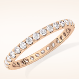 0.59 TCW Round Shaped Moissanite Full Eternity Wedding Band