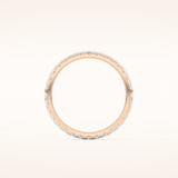 0.59 TCW Round Shaped Moissanite Full Eternity Wedding Band