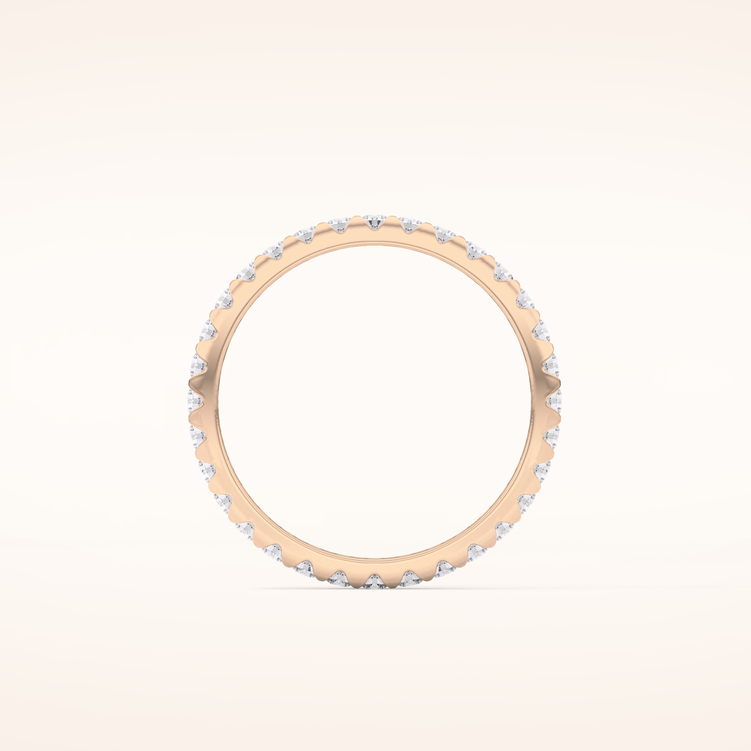 0.59 TCW Round Shaped Moissanite Full Eternity Wedding Band