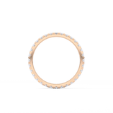 Full Eternity Wedding Band with 0.59 TCW Round Cut Moissanite – Yellow, White, or Rose Gold
