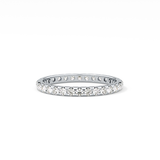 Full Eternity Wedding Band with 0.59 TCW Round Cut Moissanite – Yellow, White, or Rose Gold