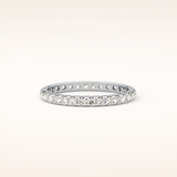 0.59 TCW Round Shaped Moissanite Full Eternity Wedding Band