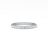 Full Eternity Wedding Band with 0.59 TCW Round Cut Moissanite – Yellow, White, or Rose Gold