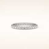 0.59 TCW Round Shaped Moissanite Full Eternity Wedding Band