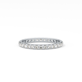Full Eternity Wedding Band with 0.59 TCW Round Cut Moissanite – Yellow, White, or Rose Gold