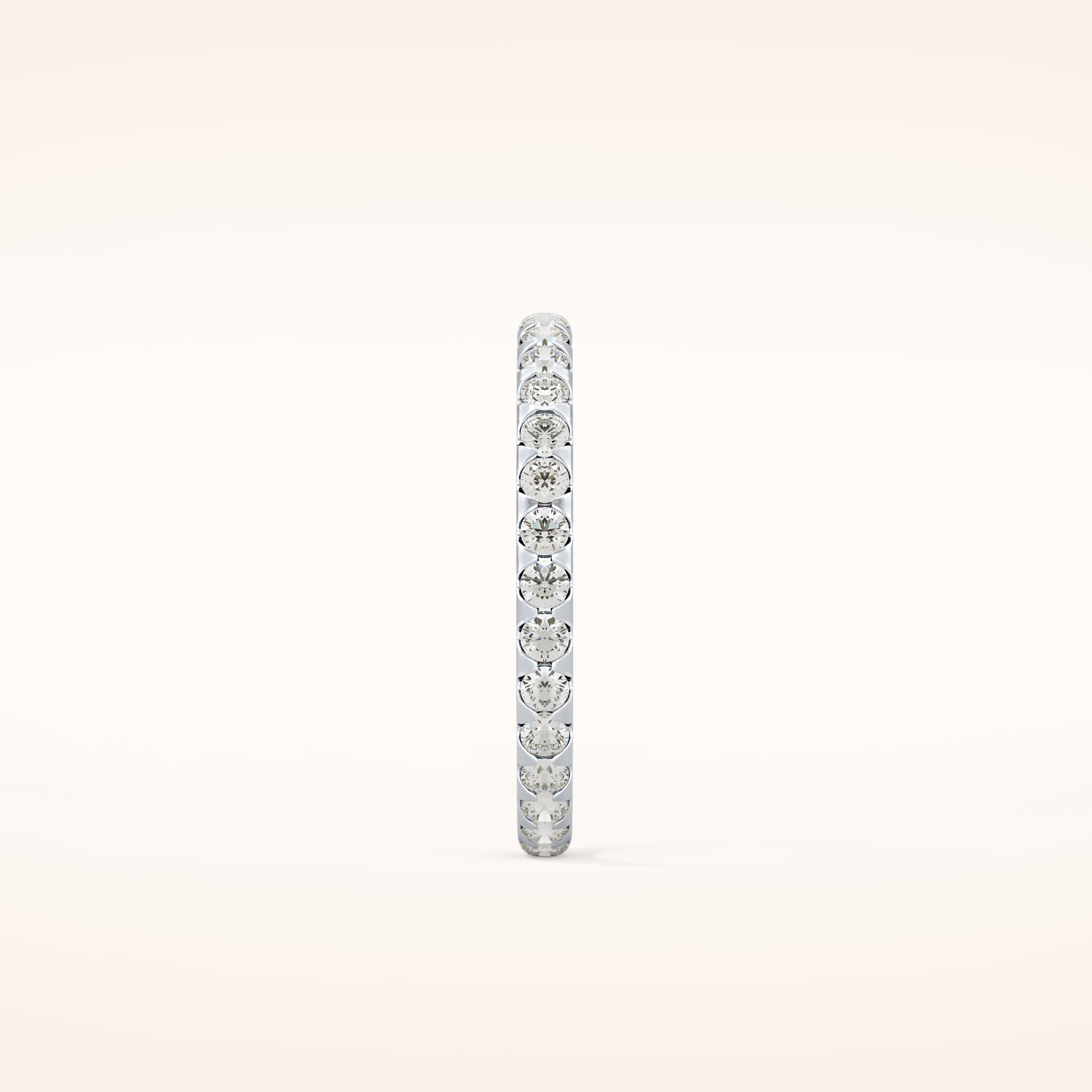 0.59 TCW Round Shaped Moissanite Full Eternity Wedding Band